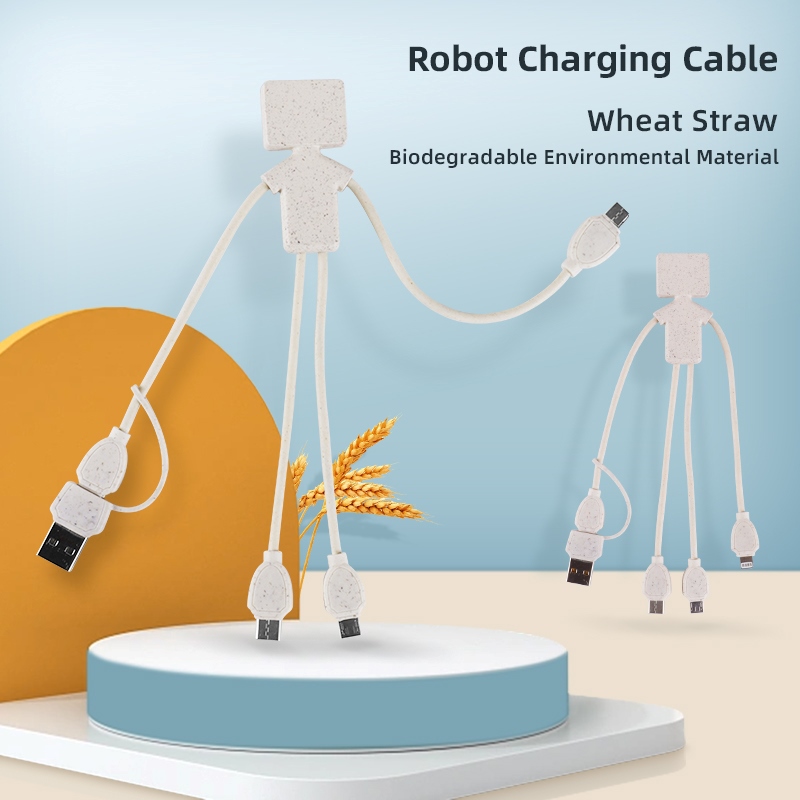 biodegradable wheat straw charging cable