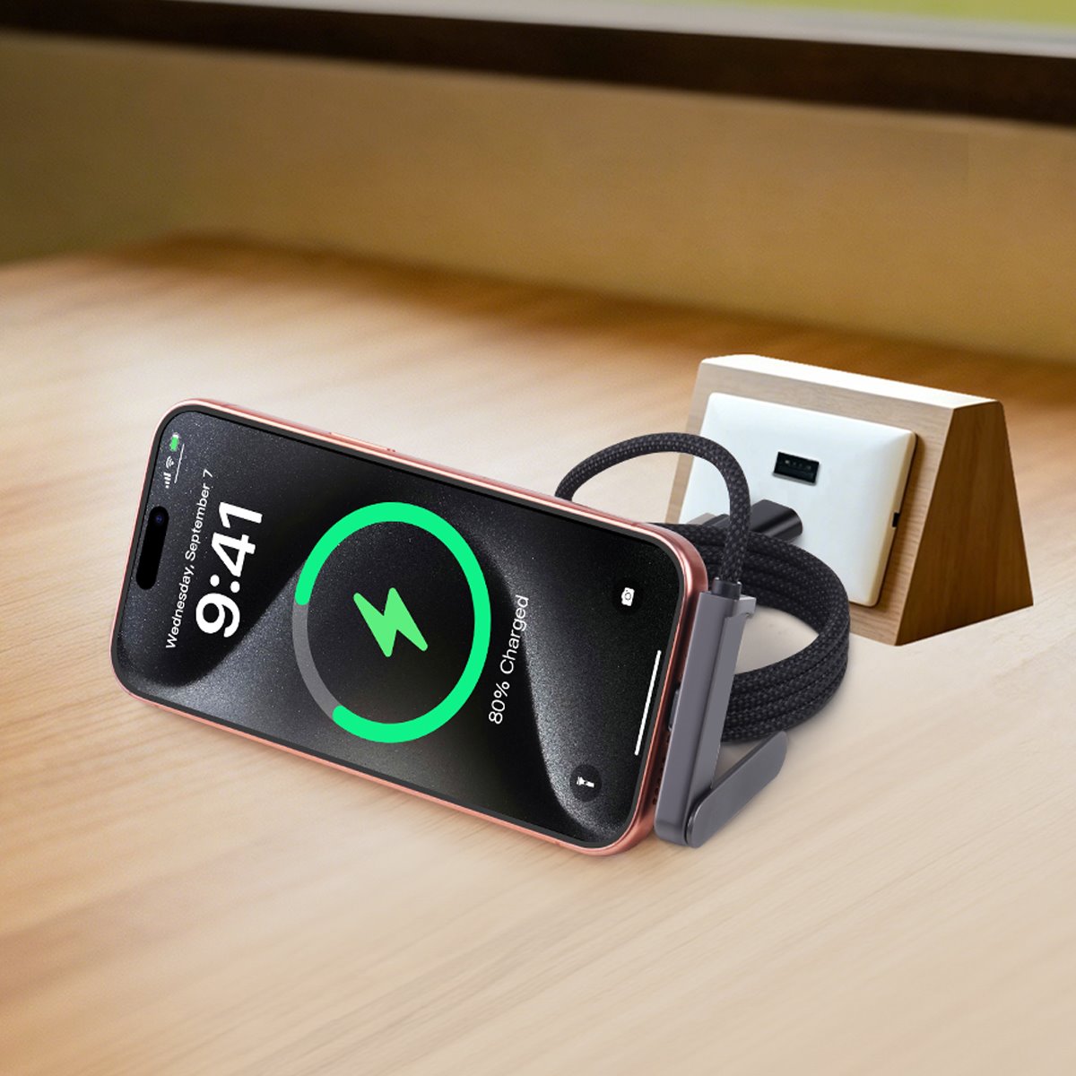 portable retractable charging cable